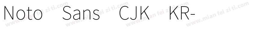 Noto Sans CJK KR字体转换